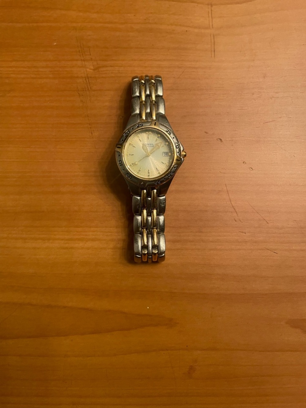 Fossil Two-Tone Silver and Gold Ladies Watch